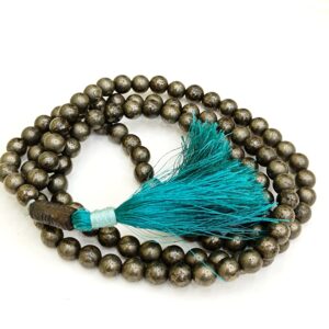 Natural Pyrite Mala -8mm